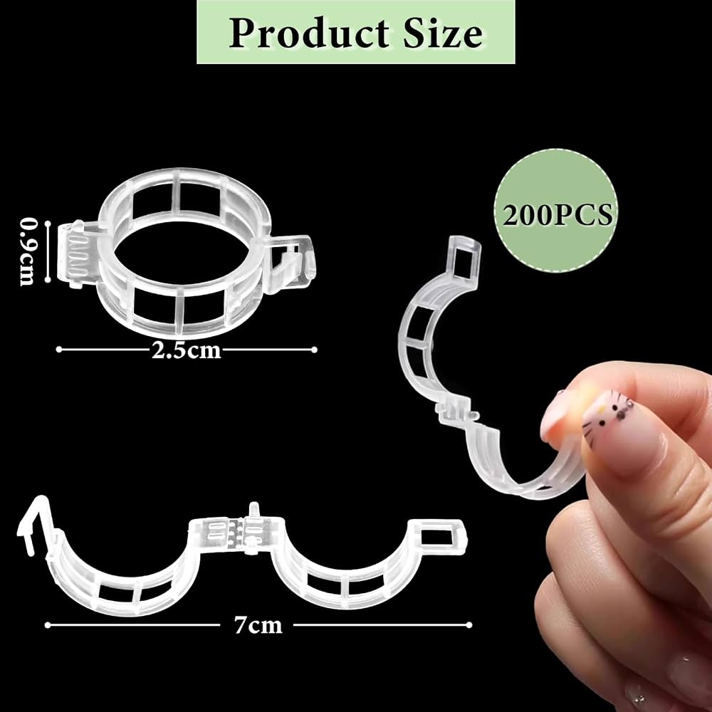 Plant Clips for Climbing Plants, 200 Pieces Plant Clips Tomato Hooks Trellis