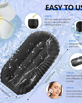 Ice Roller for Face and Eye, Silicone Ice Facial Roller Ice Holder, Face Ice Mold