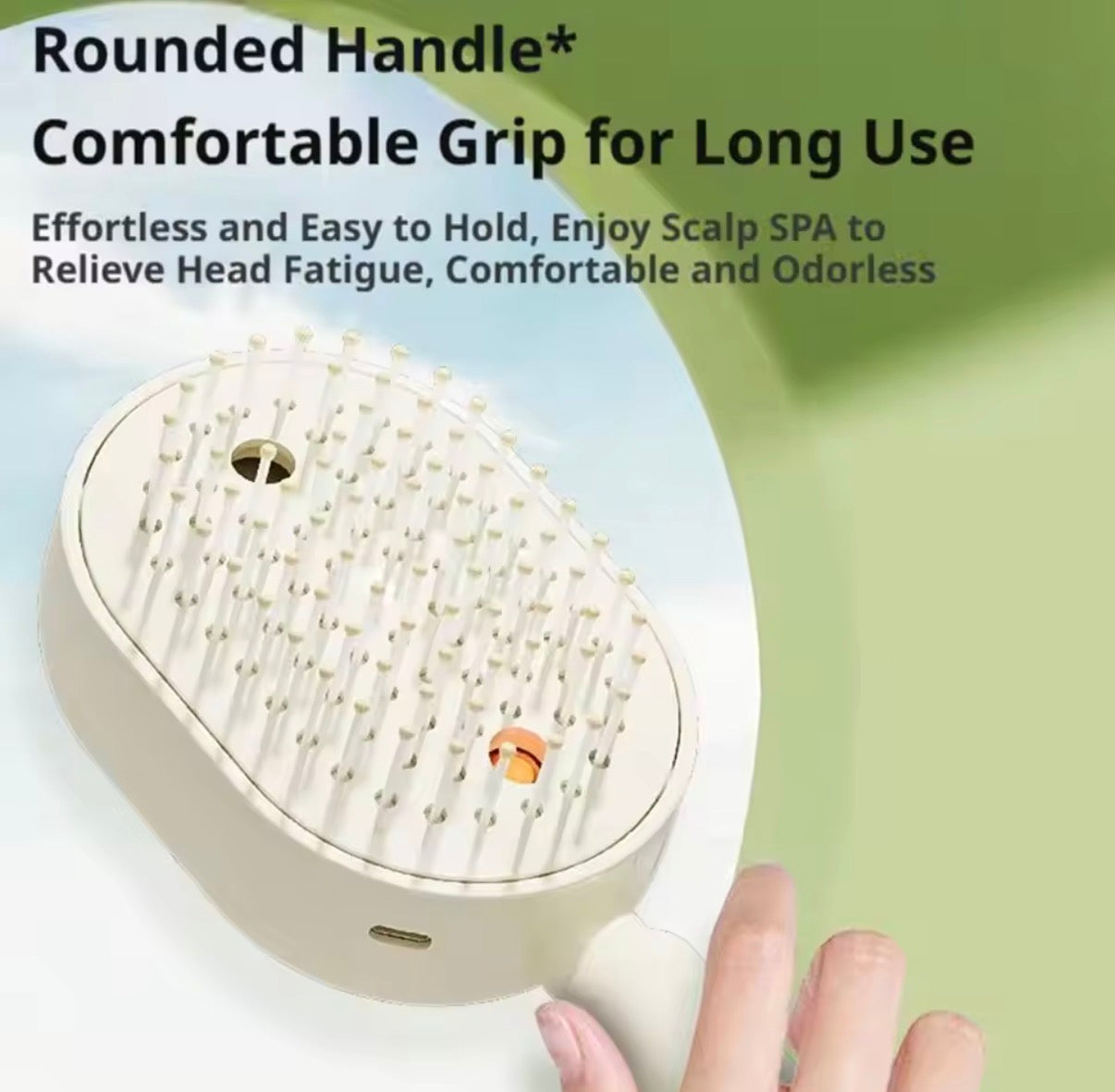 Electric Spray Air Massage Comb, Anti-Tangle & Essential Oil Mist Hair Straightener Brush