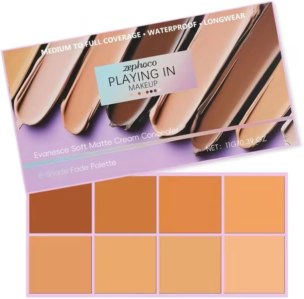 Problems Solved concealer palette with smooth texture, high coverage, natural finish, and waterproof formula for daily makeup.
