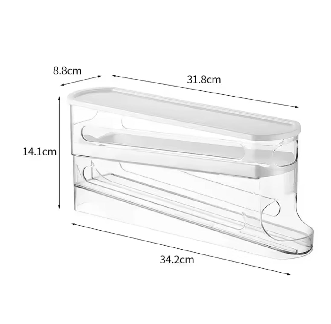 Bilayer Fridge Egg Storage Box Automatic Rolling Eggs Holder Rack - Problems Solved