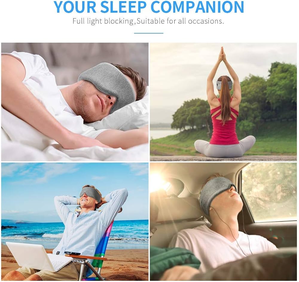 Handmade Cotton Sleep Mask, New Upgrade Light Blocking Sleeping Eye Mask Soft