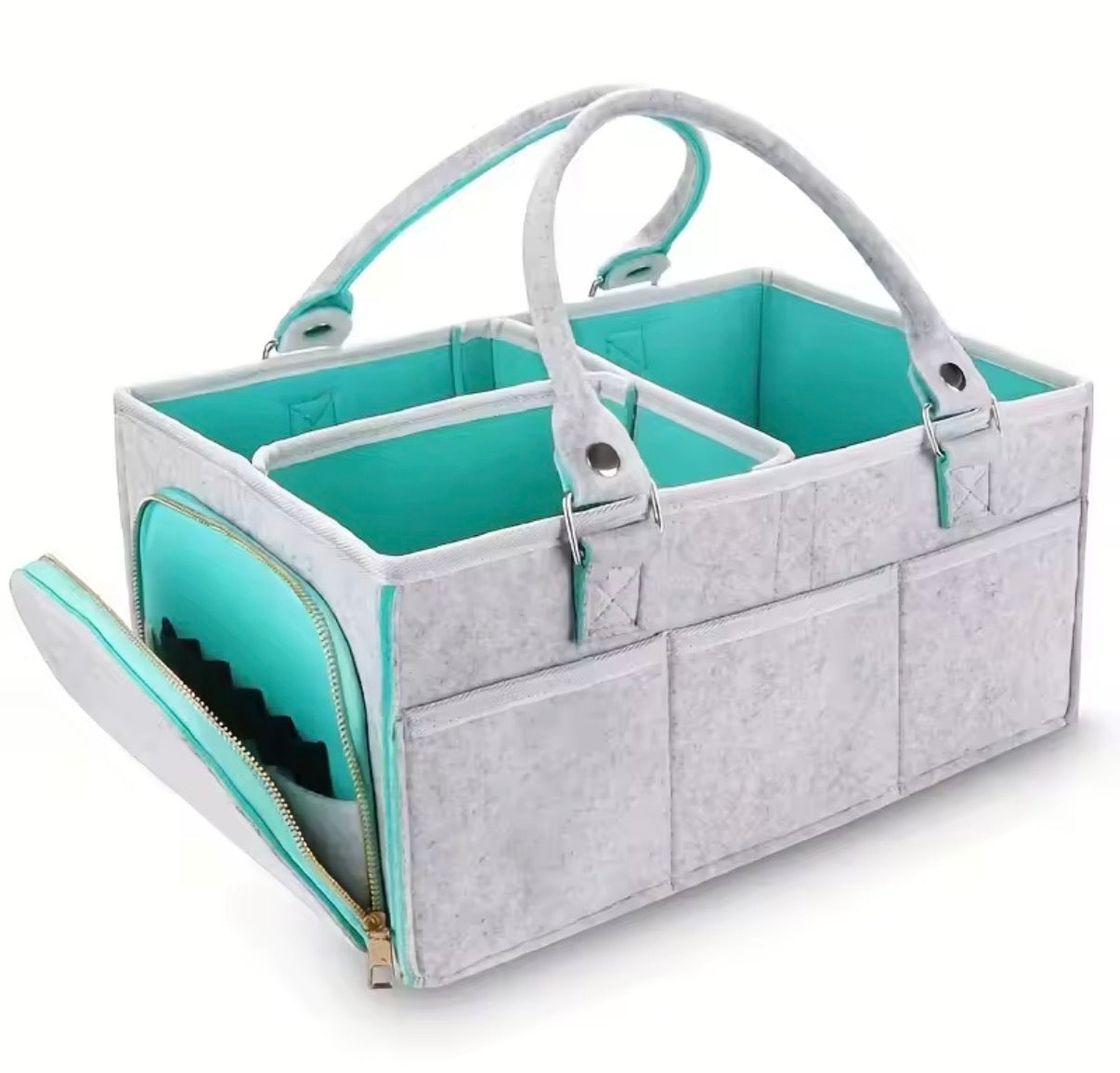 Baby Diaper Caddy Organizer for Boy or Girl Large Nursery Storage Bin Basket Portable