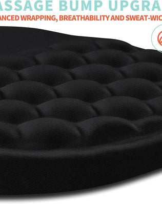Large ergonomic mouse pad with wrist support and gel massage, designed for comfortable computer use by Problems Solved.