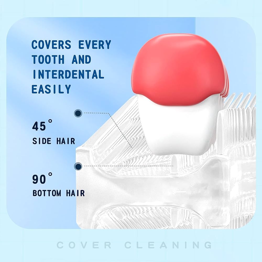 U Shape Electric Toothbrush for Kids with 4 Brush Heads, Sonic Toothbrush for Kids with 5 Modes
