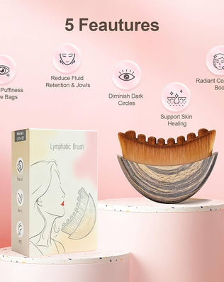 Problems Solved contour face brush for manual lymphatic drainage, natural makeup brush for facial massage and skin care.