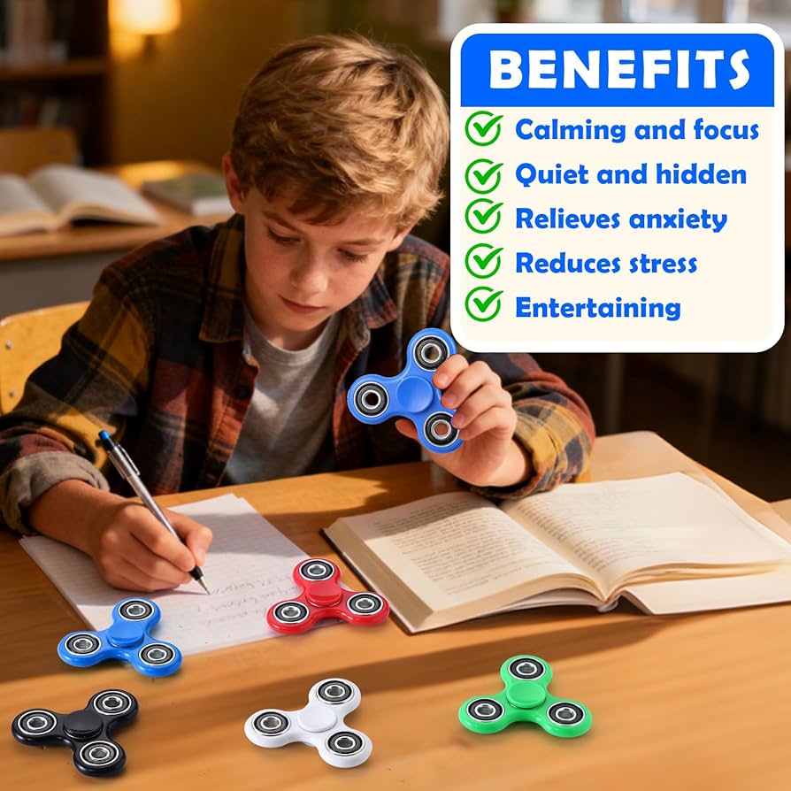 Fidget Spinner Set of 5 for Kids/Adults Sensory Fidget Toys Christmas Set