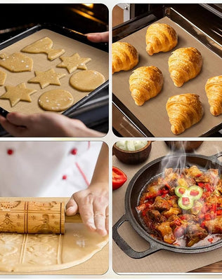 Pack of 10 Non-Stick Oven
Liners, Silicone Baking Mats & Paper, Ideal for Bottom of Oven