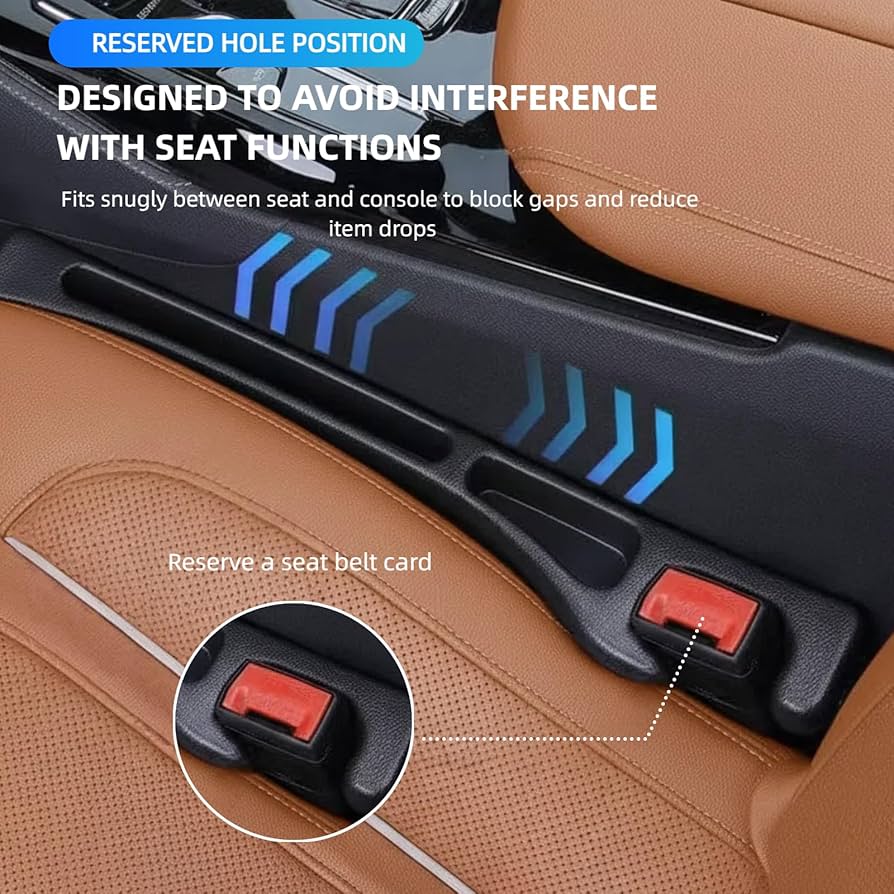 2 Pack Car Seat Gap Organiser, Seat Gap Filler for Cars, SUVs and Trucks