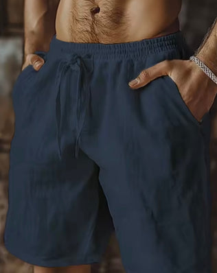 Men's breathable summer shorts by Problems Solved, featuring a Hawaii beach print and lightweight fabric for comfort.