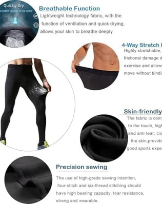 Men's compression trousers by Problems Solved, lightweight sports tights with a snug fit and breathable fabric for active wear.