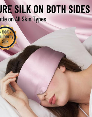 Silk Sleep Mask for Women Men, Mulberry Silk Eye Sleeping Mask