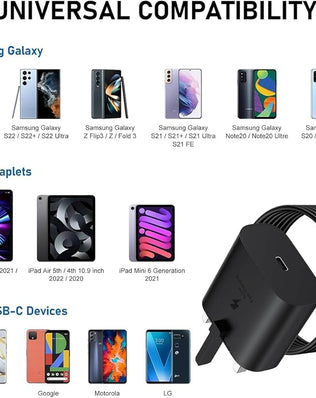 Galaxy A17|A17 5G/A16/A15/A15 5G Charger [25W] Super Fast Charger Plug For Samsung
