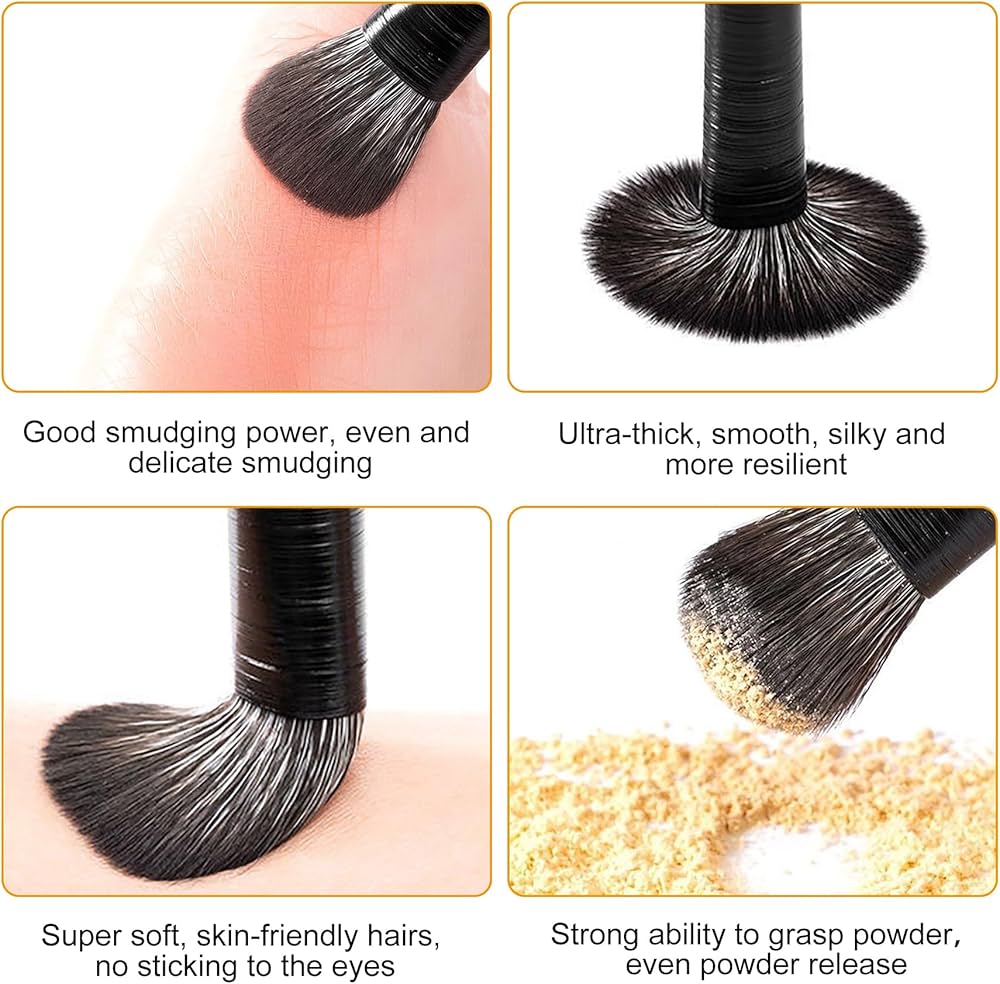 Set of nine Problems Solved eyeshadow makeup brushes for eye makeup application, featuring various brush shapes and sizes.