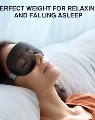 Problems Solved 3D weighted sleep mask for women and men, blocking light for better sleep and relaxation.