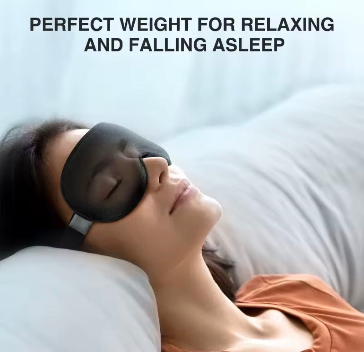 Problems Solved 3D weighted sleep mask for women and men, blocking light for better sleep and relaxation.