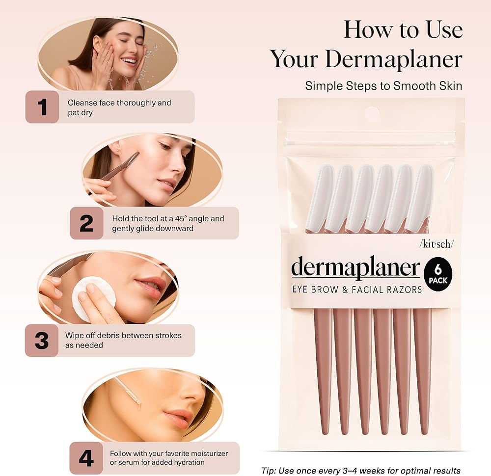 Kitsch Dermaplane Razor for Women Face - Face Razors for Women & Men