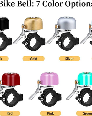 Bike Bells Adults Kids, Full-Metal Bike Bell for 22.2-31.8mm Bicycle Handlebars