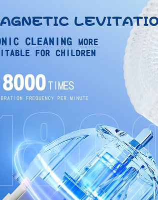 U Shape Electric Toothbrush for Kids with 4 Brush Heads, Sonic Toothbrush for Kids with 5 Modes