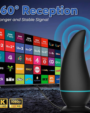 2026 Indoor TV Aerial, Digital TV Ariels Indoor 350+ Miles Long Range