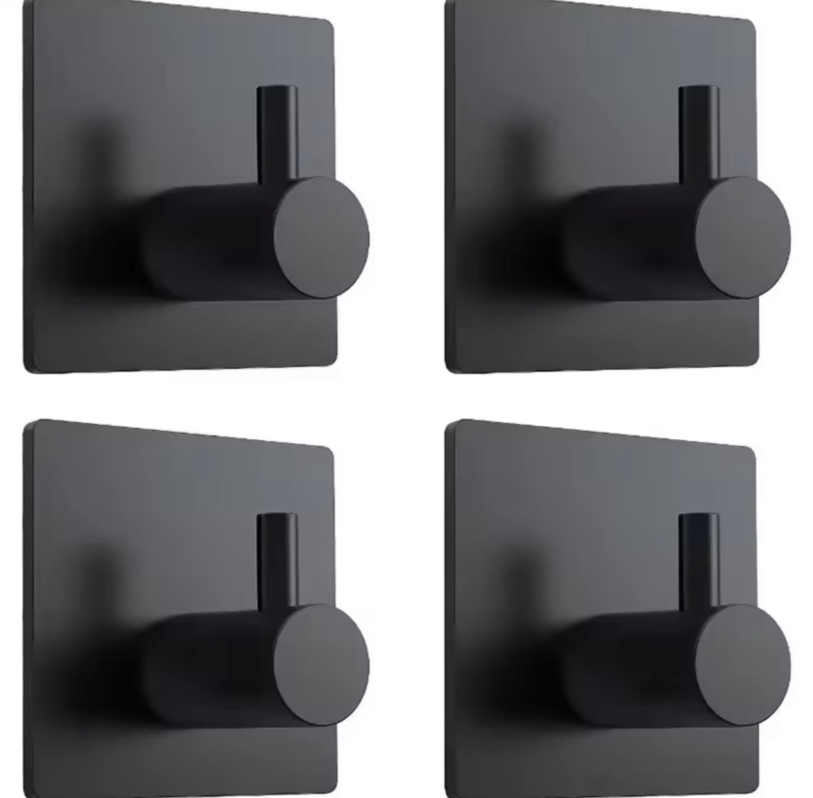 4PCS Stainless Steel Bathroom Robe Hooks Adhesive Wall Hook - Problems Solved