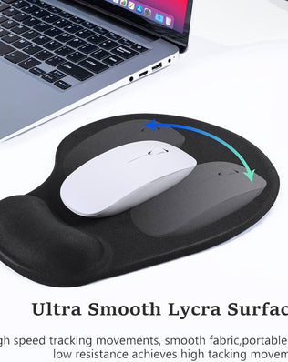 Problems Solved anti-slip mouse mat with gel foam wrist support, comfortable PC mouse pad for ergonomic use.