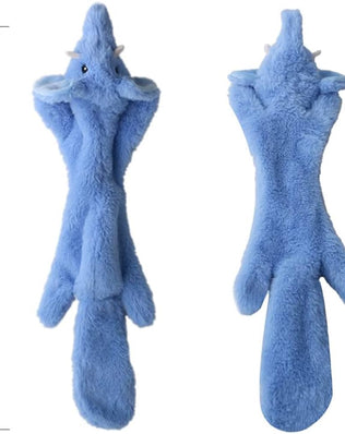 Interactive Dog Toy - No Stuffing Elephant Squeaky Chew Toy for Boredom