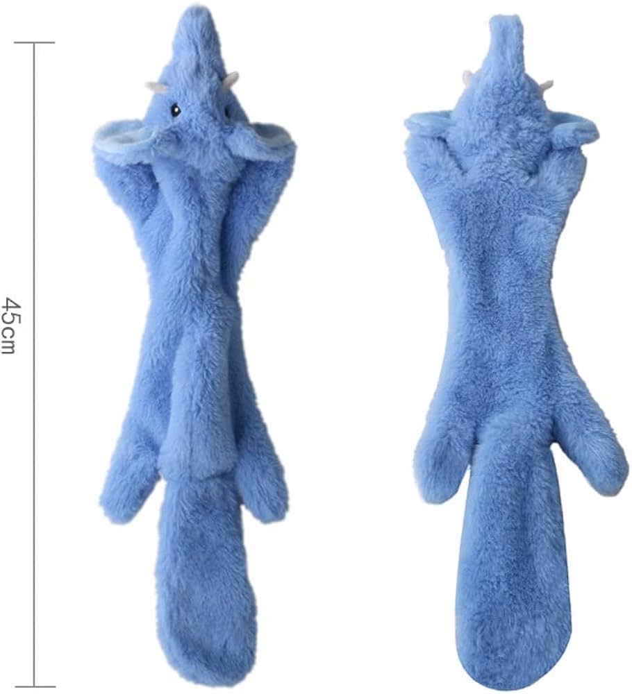 Interactive Dog Toy - No Stuffing Elephant Squeaky Chew Toy for Boredom