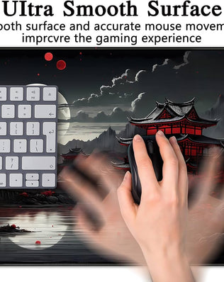 Large LeKuni gaming mouse pad by Problems Solved, XXL 900x400mm with stitched edges for gamers.