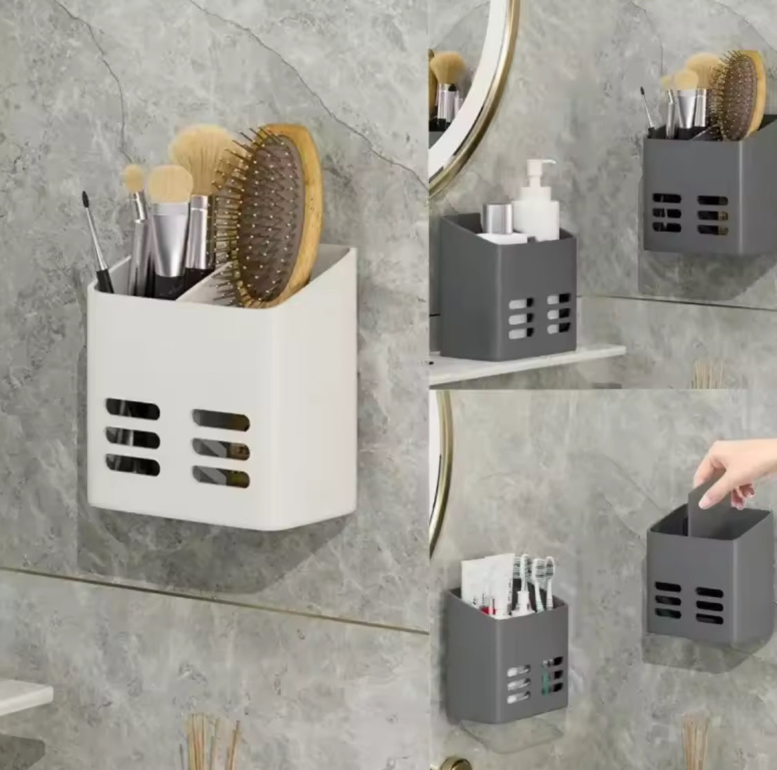 No-Drill Wall-Mounted Bathroom Makeup & Toiletry Organizer Shelf - Problems Solved