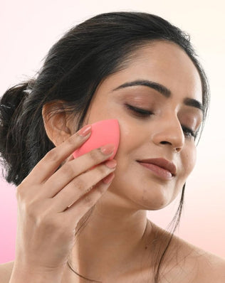 Set of four Omidazzle Ultra Soft Blender Makeup Sponges by Problems Solved in a box, ideal for smooth makeup application.