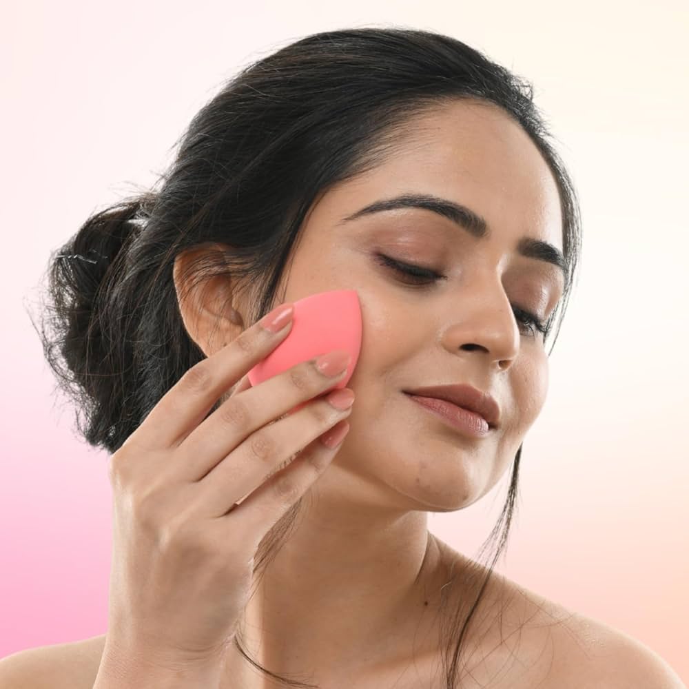 Set of four Omidazzle Ultra Soft Blender Makeup Sponges by Problems Solved in a box, ideal for smooth makeup application.
