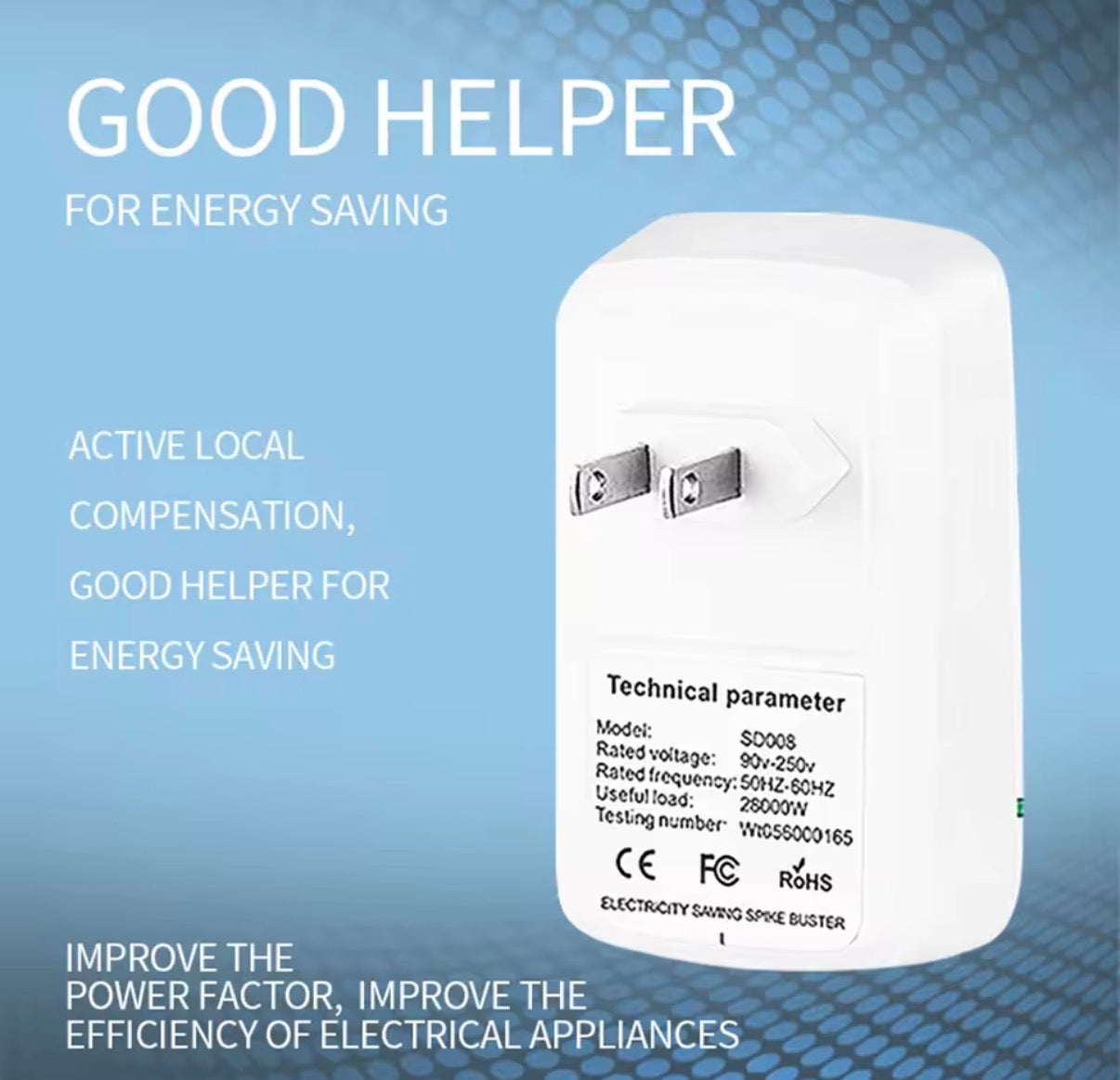 Pro Electricity Saving Box 90V-250V EU Plug Home Office Power Saver