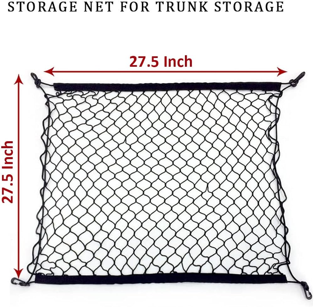 Car Cargo Net, Adjustable Elastic Organizer, Nylon Trunk Storage Net