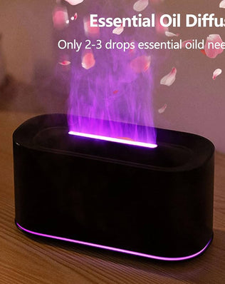 Essential Oil Diffuser, Upqrade 7 Colour Lights Flame Aromatherapy Diffuser, Oil