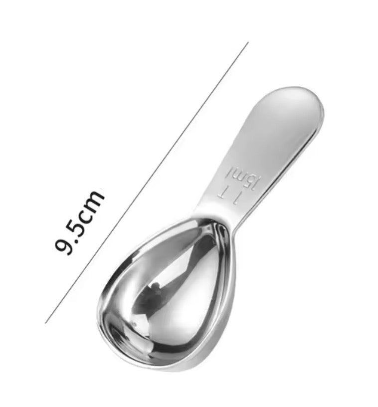U-Taste 18/8 Stainless Steel Coffee Scoop 15ml Metal Measuring Spoon with Handle