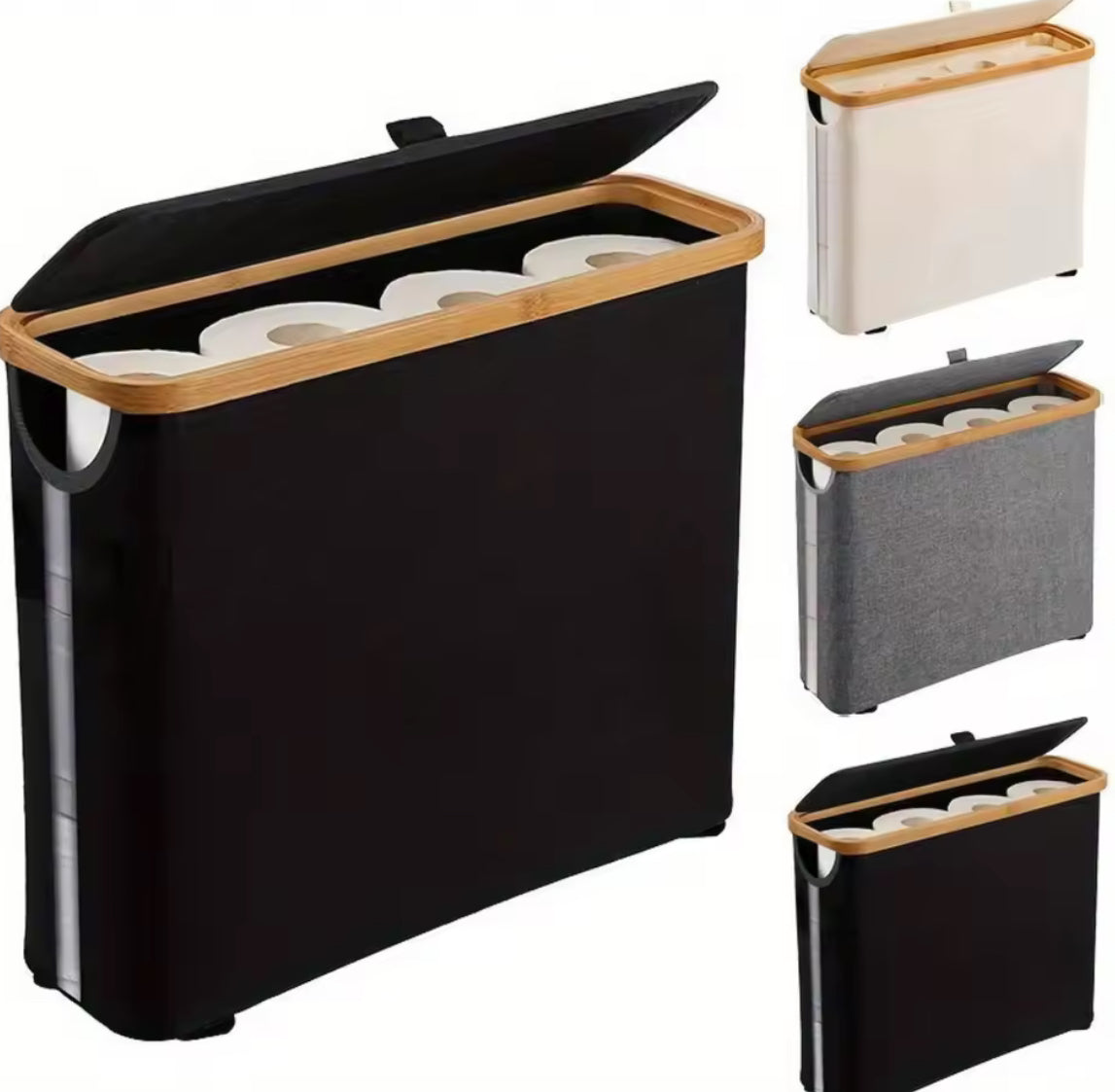 Foldable Toilet Paper Holder with Lid Large Capacity Space-Saving - Problems Solved