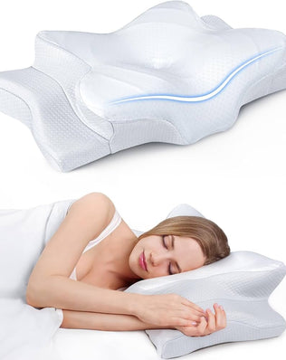 Ultra Pain Relief Cooling Pillow for Neck Support, Adjustable Cervical Pillow Cozy Sleeping