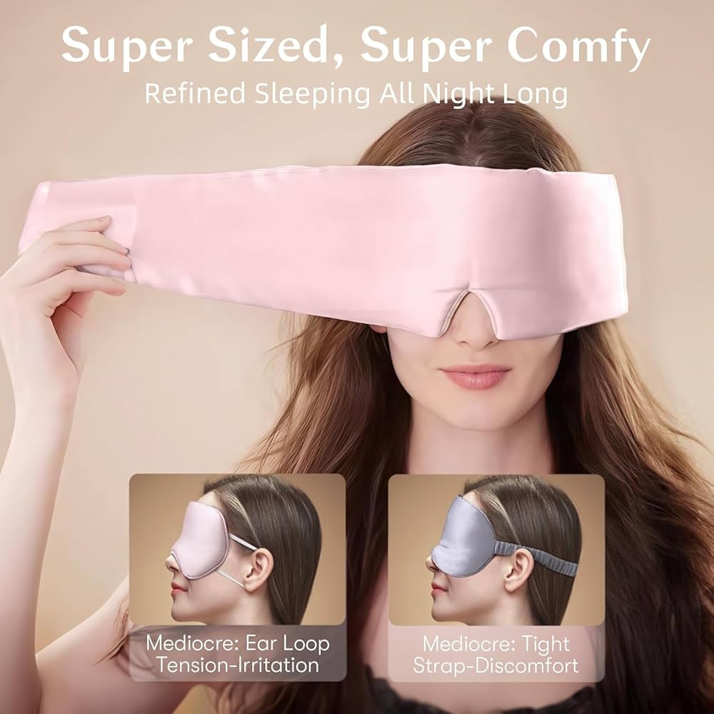 Silk Sleep Mask for Women Men, Mulberry Silk Eye Sleeping Mask
