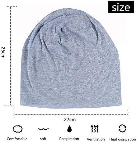 Slouchy Beanie Hat - Chemo Cancer Cotton Head Hat Sleep Cap Turban Headwear Stretch