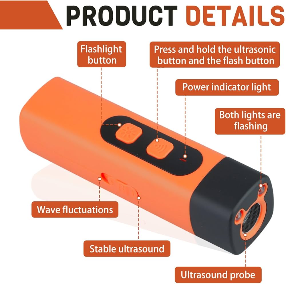 Anti Barking Device for Dogs, Bark Shield Repeller 3 Modes, Ultrasonic Dog Barking