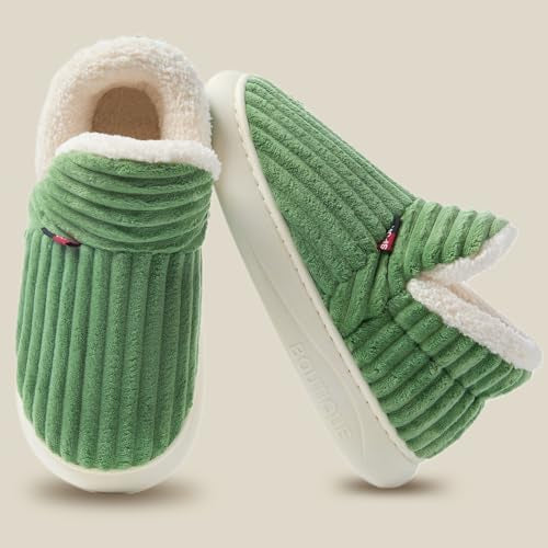 Slippers Women Ladies Fuzzy With Memory Foam Winter House Soft Anti-Slip Sole