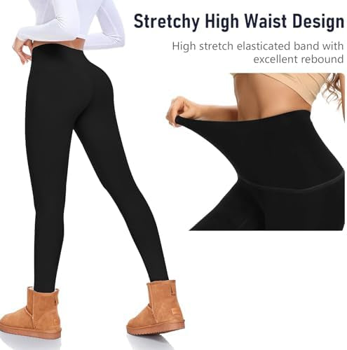 Warm women's thermal leggings by Problems Solved, high-waisted winter thick leggings for women, cozy winter wear