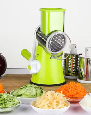 Highly Efficient and Versatile Vegetable and Fruit Slicer Grater Benchtop Drum Cutter