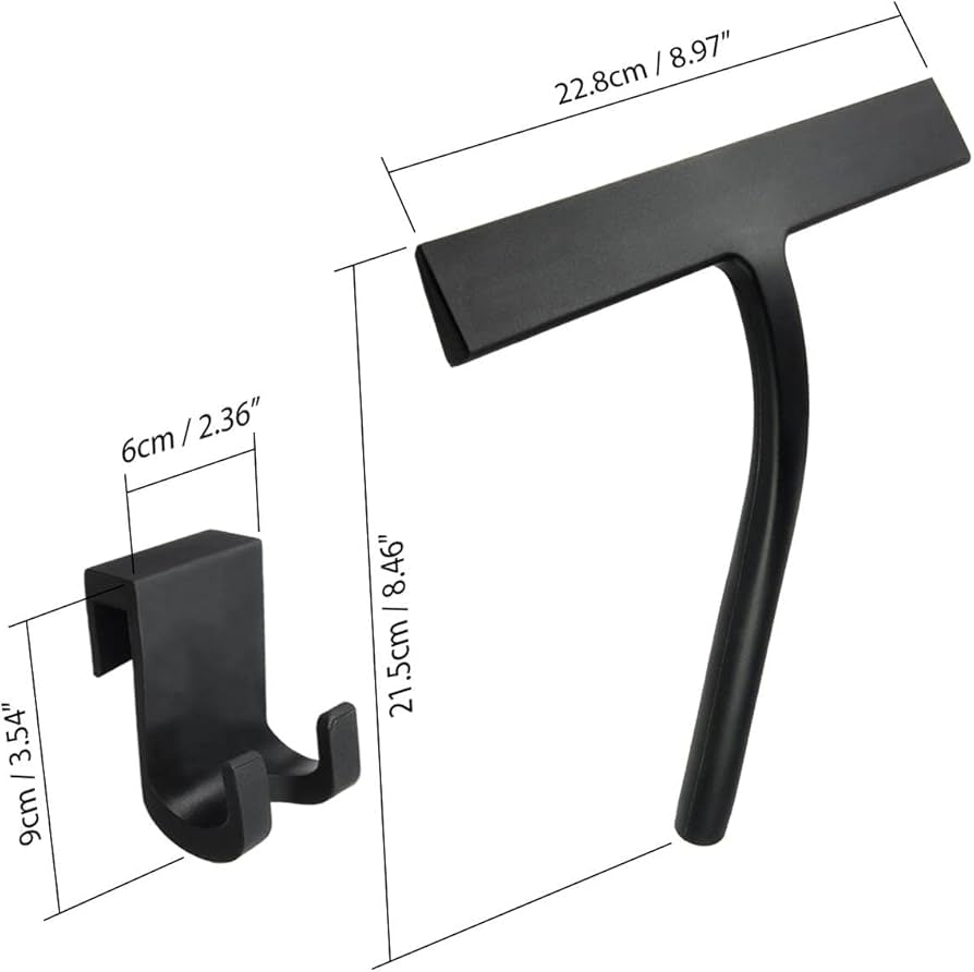 Problems Solved home U7224 silicone shower squeegee with handle and rubber blade for cleaning shower doors and windows.