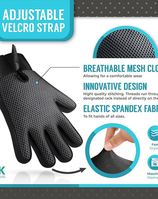Pet Grooming Glove | Pet Brush Glove | Premium De-shedding Glove for Easy, Mess-free