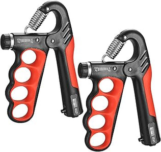 Problems Solved adjustable grip strengthener with 5-100 kg resistance, showcasing a hand gripper for improving hand and finger strength.