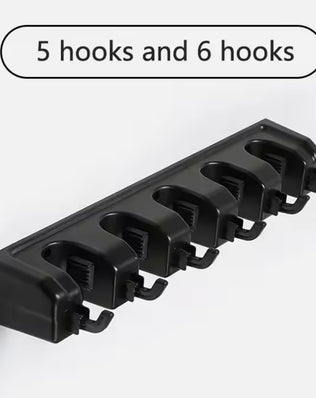Wall-Mounted Mop & Broom Holder with Multiple Slots - Problems Solved