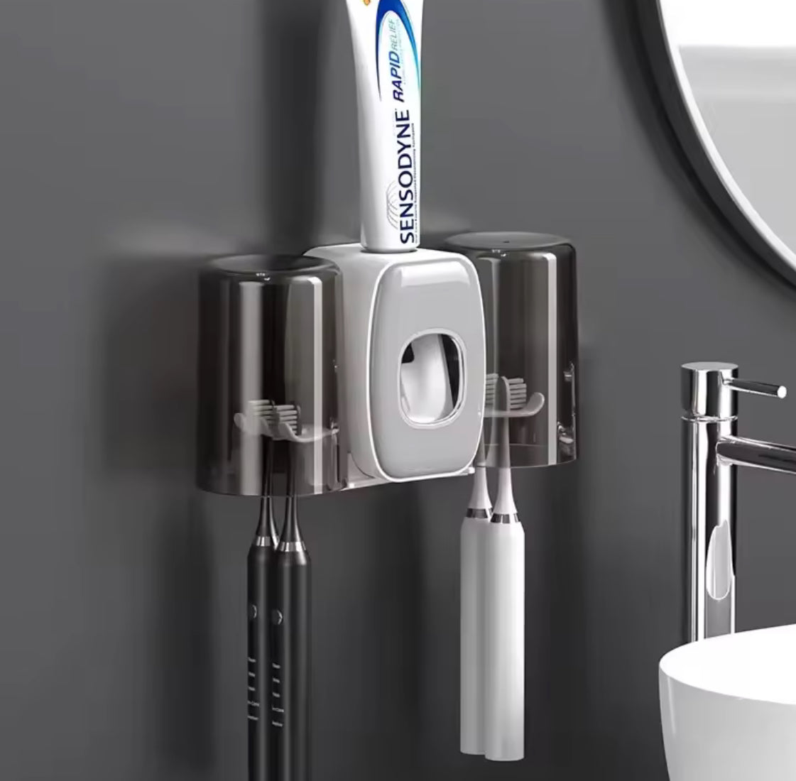 Toothbrush Holder With Cup Holder Toothpaste Dispenser Without Drilling - Problems Solved