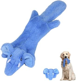 Interactive Dog Toy - No Stuffing Elephant Squeaky Chew Toy for Boredom